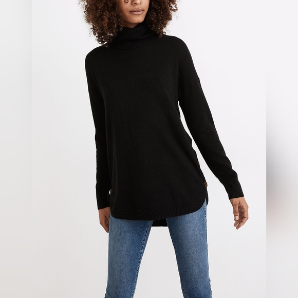 Madewell Crestland Side-Button Turtleneck Tunic Sweater XS NWT - Picture 3 of 8